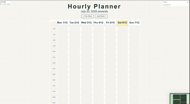 Hourly Planner